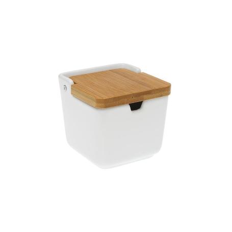 AZUCARERO + CUCHARA PORCELANA 8,8X10 CM