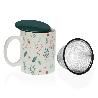 MUG TAZA PORCELANA + TAPA + FILTRO 35 CL SANSA