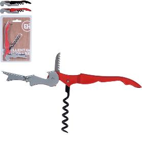 SACACORCHOS 2 GOLPES 12 CM NEGRO