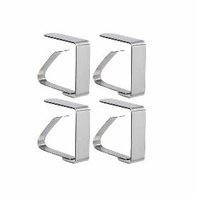 PINZAS SUJETAMANTELES INOXIDABLES 4 PIEZAS