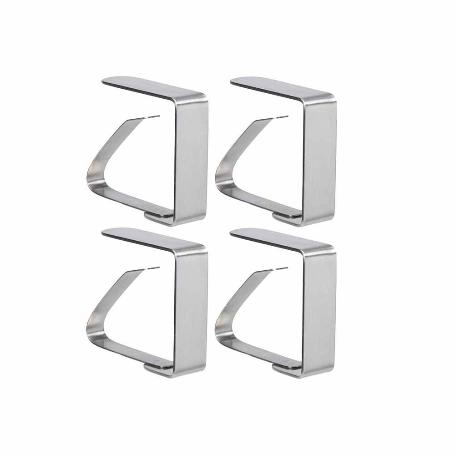 PINZAS SUJETAMANTELES INOXIDABLES 4 PIEZAS