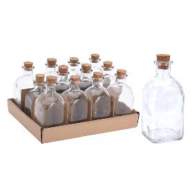 BOTELLA VIDRIO TAPON CORCHO 120 ML