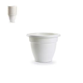 MACETA REDONDA 20X20X15 CM BLANCA 1127601