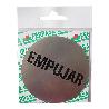 PLACA EMPUJAR ALUMINIO ADHESIVO REDONDO 75MM