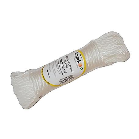 CUERDA PLASTICO 4 MM BLANCA 20MT