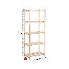 ESTANTERIA NATURA 1710X650X400MM 5 BALDAS