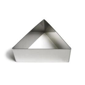 MOLDE EMPLATADOR INOX. TRIANGULAR 10X4 CM 2152