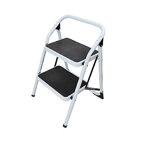 TABURETE 2 PELDAÑOS TUBO REDONDO BAJO