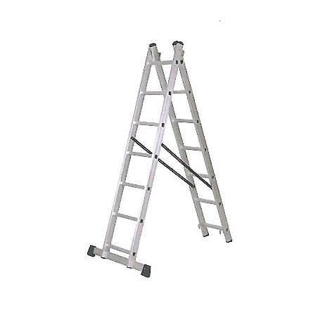 ESCALERA ALUMINIO INDUSTRIAL DOBLE 7 P.