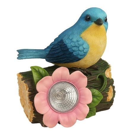 PAJARO LUZ SOLAR DETECTOR MOVIMIENTO