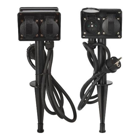 PINCHO PROLONGADOR BASE ENCHUFES 2+2 EXTERIOR