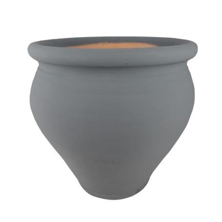MACETA BARRO MEDIANA 32X32 CM GRIS