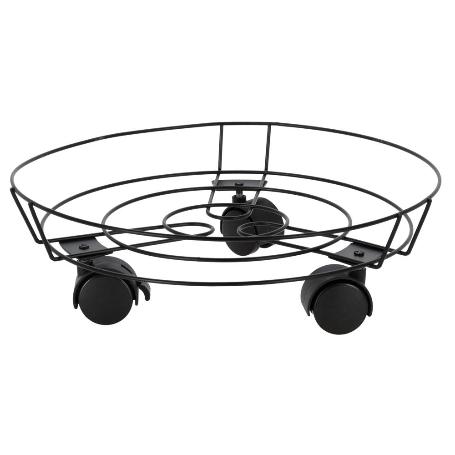 SOPORTE MACETA METAL 3 RUEDAS 31,5 CM