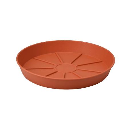 PLATO MACETA PLASTICO 18 CM MARRON