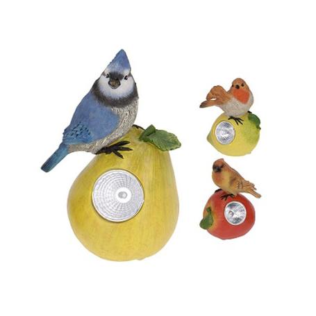 PAJARO LUZ SOLAR 14 CM