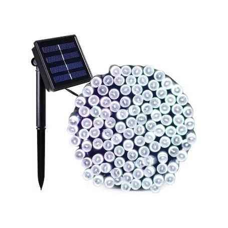 GUIRNALDA 50 LED SOLAR LUZ FRIA 5 M