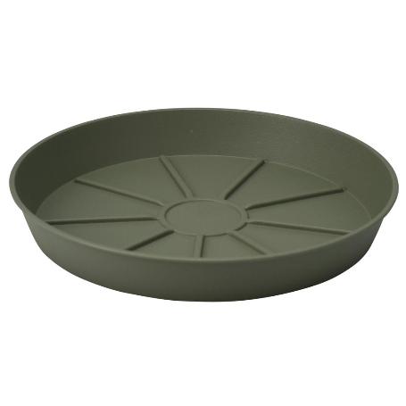 PLATO MACETA PLASTICO 24 CM VERDE OLIVA