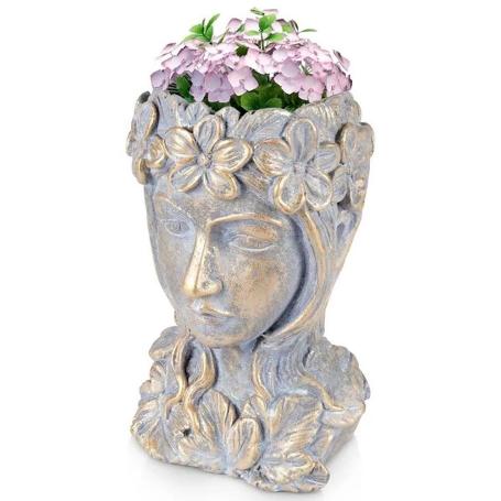 MACETERO CABEZA MUJER 20X19,5X32 CM