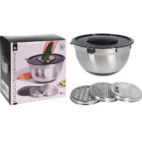 ENSALADERA + RALLADOR + MEZCLADOR 4 PIEZAS