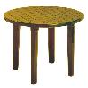 MESA REDONDA 90 CM VERDE BRONCE 4024