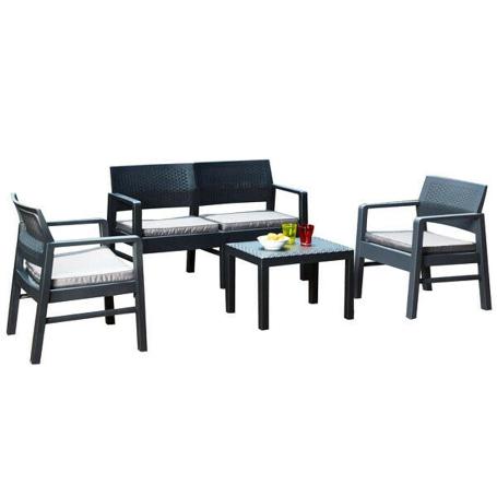 TRESILLO KILIMANJARO ANTRACITA + COJINES