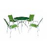 MESA 100 CM + 4 SILLONES AFRICA VERDE