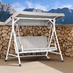 BALANCIN MOMA ACERO BLANCO 193X115X175 CM