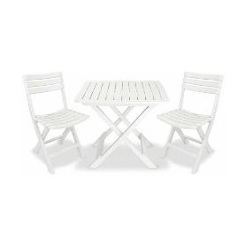 MESA 80X72X70 CM PLEGABLE + 2 SILLAS PLEG CAMPING