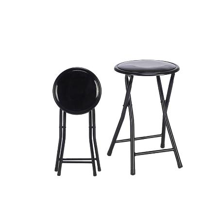 TABURETE PLEGABLE NEGRO BRILLO