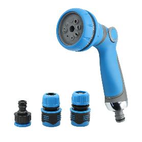 PISTOLA RIEGO 8 POSICIONES 4 ACCESORIOS