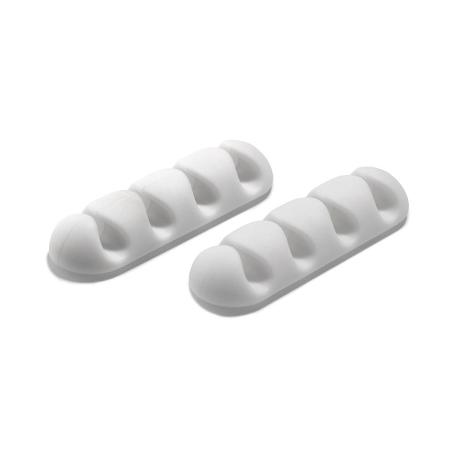 CLIP ADHESIVO MULTIPLE PARA CABLE BLANCO