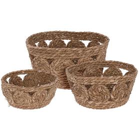 CESTAS ESPARTO BICOLOR 31+26+21 CM