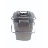 CUBO BASURA CON TAPA 30 LITROS GRIS
