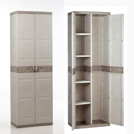 ARMARIO ESCOBERO 70X44X176 CM 9204 BEIGE