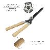 TIJERAS PODAR SETOS 2 MANOS MANGOS MADERA 54 CM. HOJAS ACERO ANTIADHERENTE, AJUSTE CORTE