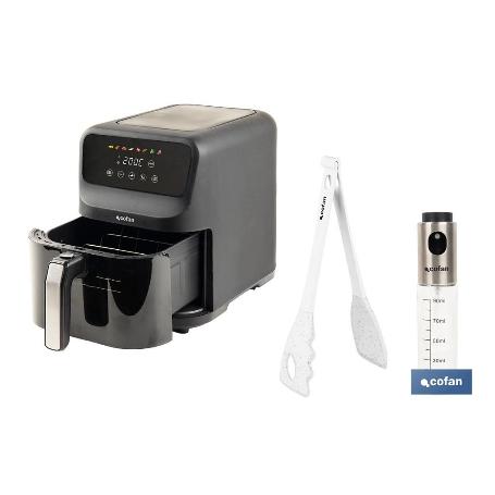 PACK DE FREIDORA DE AIRE, PINZAS Y PULVERIZADOR DE ACEITE