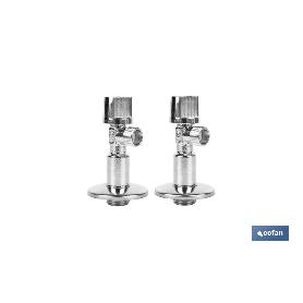 SET 2 VÁLVULAS DE ESCUADRA 1/2 X 1/2