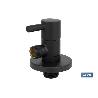 VÁLVULA DE ESCUADRA 1/2 X 3/8 MODELO LUX NEGRA