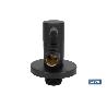 VÁLVULA DE ESCUADRA 1/2 X 3/8 MODELO LUX NEGRA
