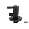 VÁLVULA DE ESCUADRA 1/2 X 3/8 MODELO LUX NEGRA