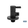 VÁLVULA DE ESCUADRA 1/2 X 3/8 MODELO LUX NEGRA