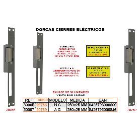 DORCAS CIERRE ELECTRIC FUNCION NORMAL  N-G+PLACA 250X25 MM 30005