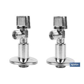 SET 2 VÁLVULAS DE ESCUADRA 1/2 X 3/8